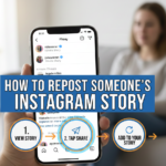 How to repost someone's instagram story?